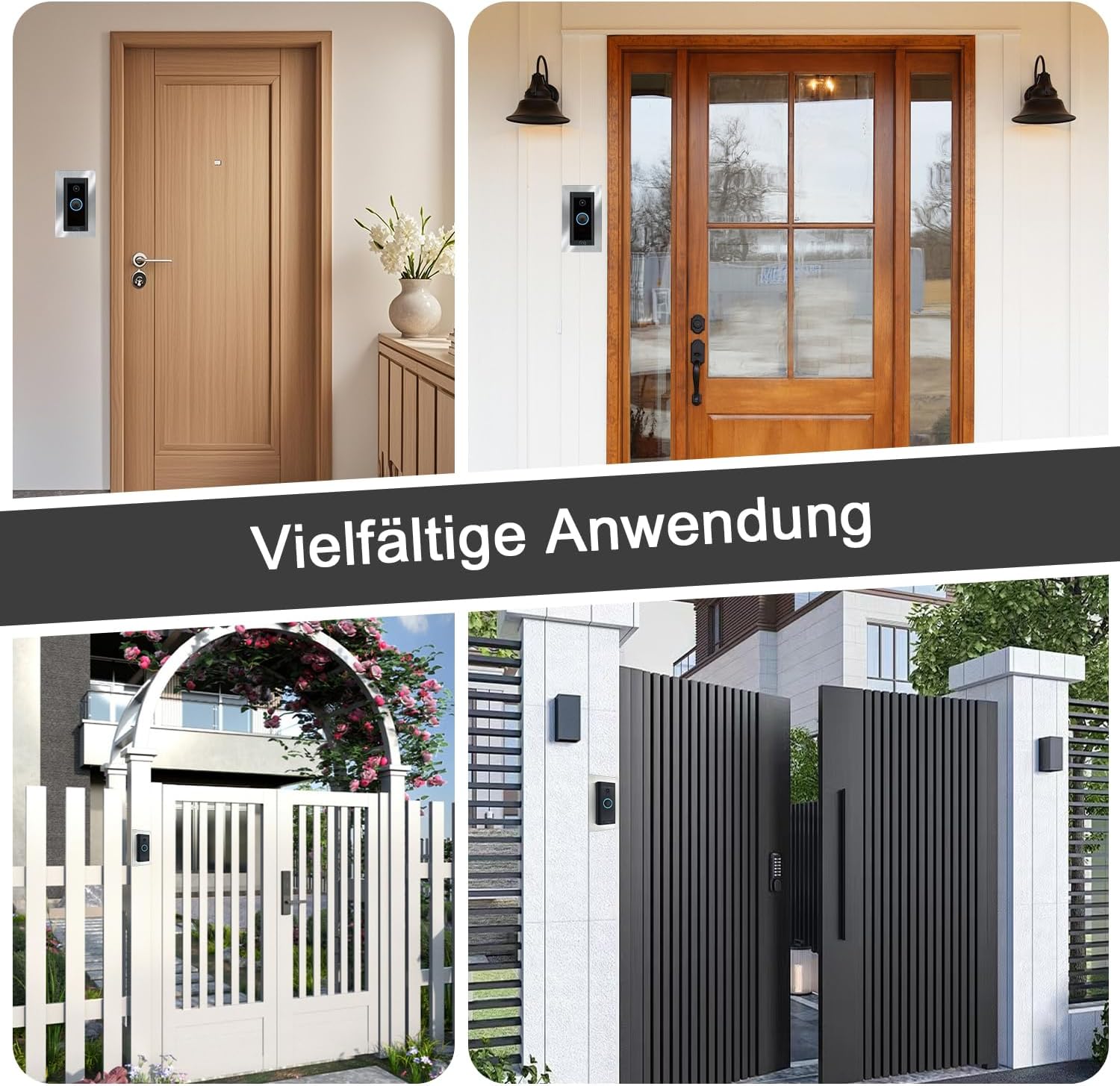 Thumbnail 6 de Verdeckte Blende aus Edelstahl für Ring Video Doorbell Wired – Halterung grün verdeckt alte Bohrlöcher