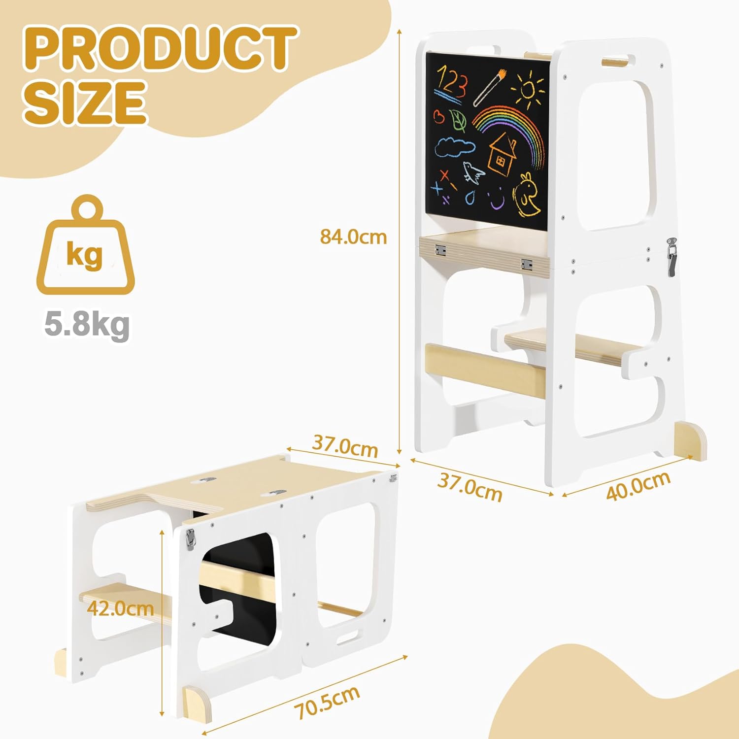 Detalle de Step Stool for Kids Toddler Learning Tower 1