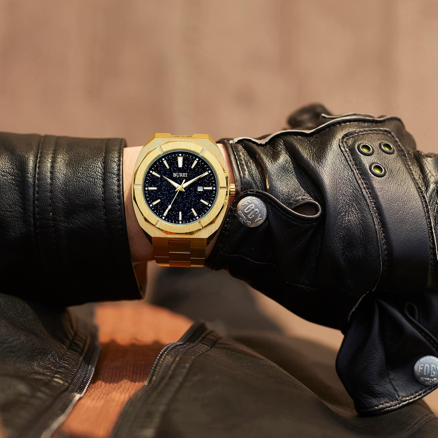 Thumbnail 5 de BUREI Quartz Montre acier 30M