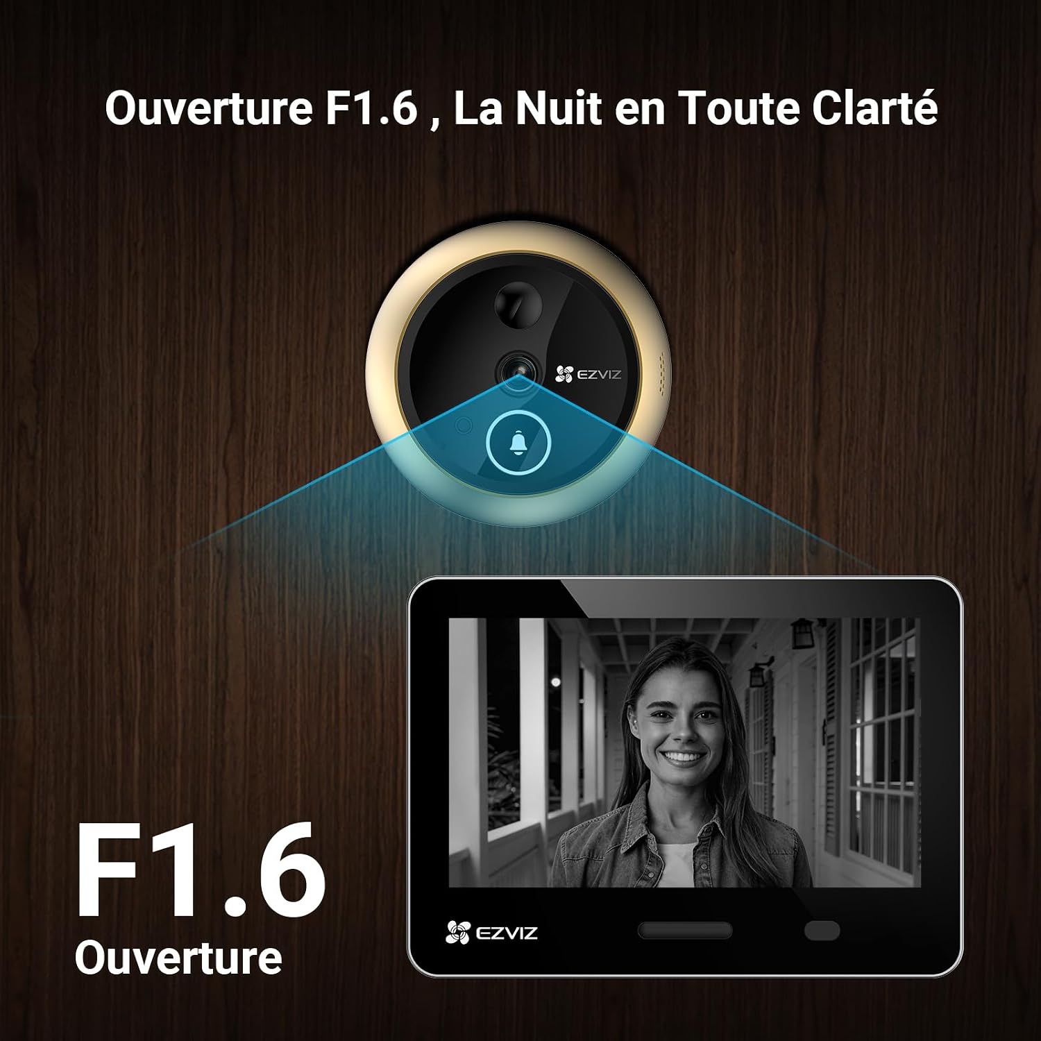 Thumbnail 5 de EZVIZ 4K Judas de Porte avec Caméra – Visiophone Connecté, Écran Tactile 5,5'' et Détection IA