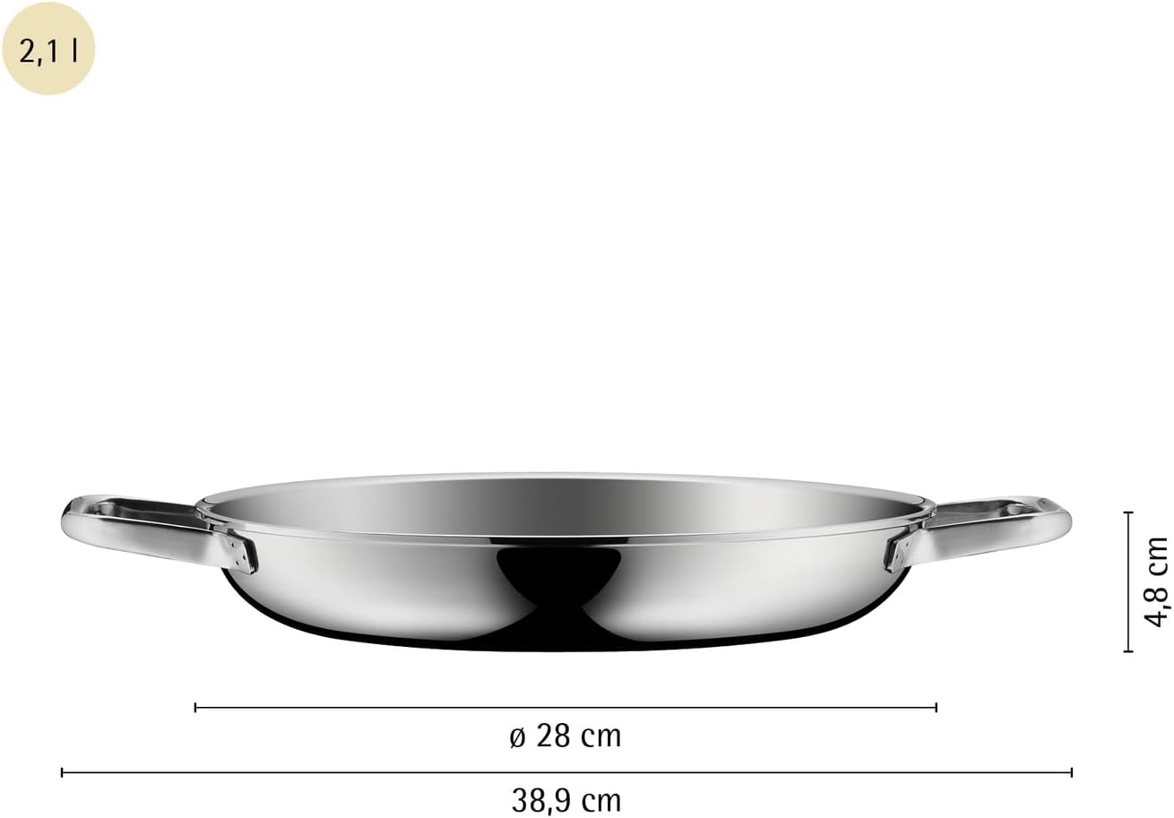 Detalle de WMF Profi Resist Servier-/Bratpfanne 28 cm für Induktion – beschichtet, hitzebeständig bis 260 °C