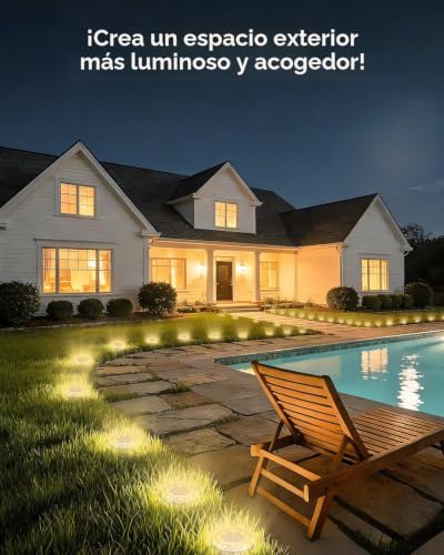 Thumbnail 6 de ArsMotin – 12 Lámparas solares de jardín con 8 LEDs, IP65 y 3000K (paquete de 12) para exterior