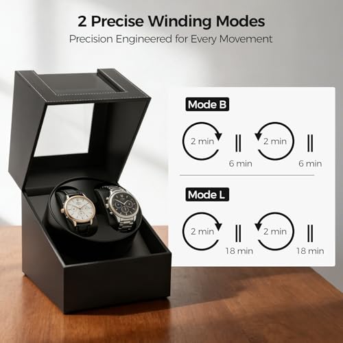 Thumbnail 6 de Kalawen Latest Automatic Watch Winder (Double) – Dust-Proof Box with Quiet Motor