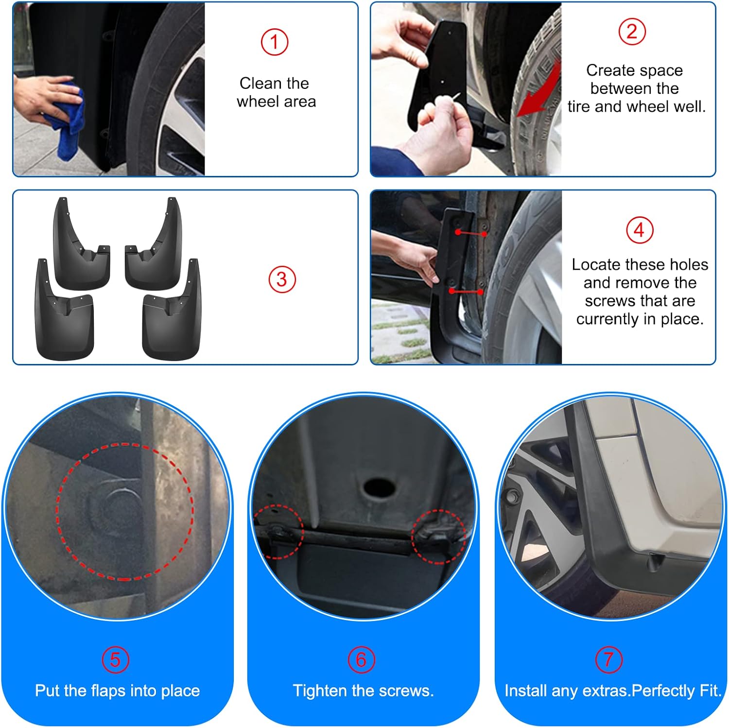 Thumbnail 6 de BDFHYK Mud Flaps 4-Piece Set