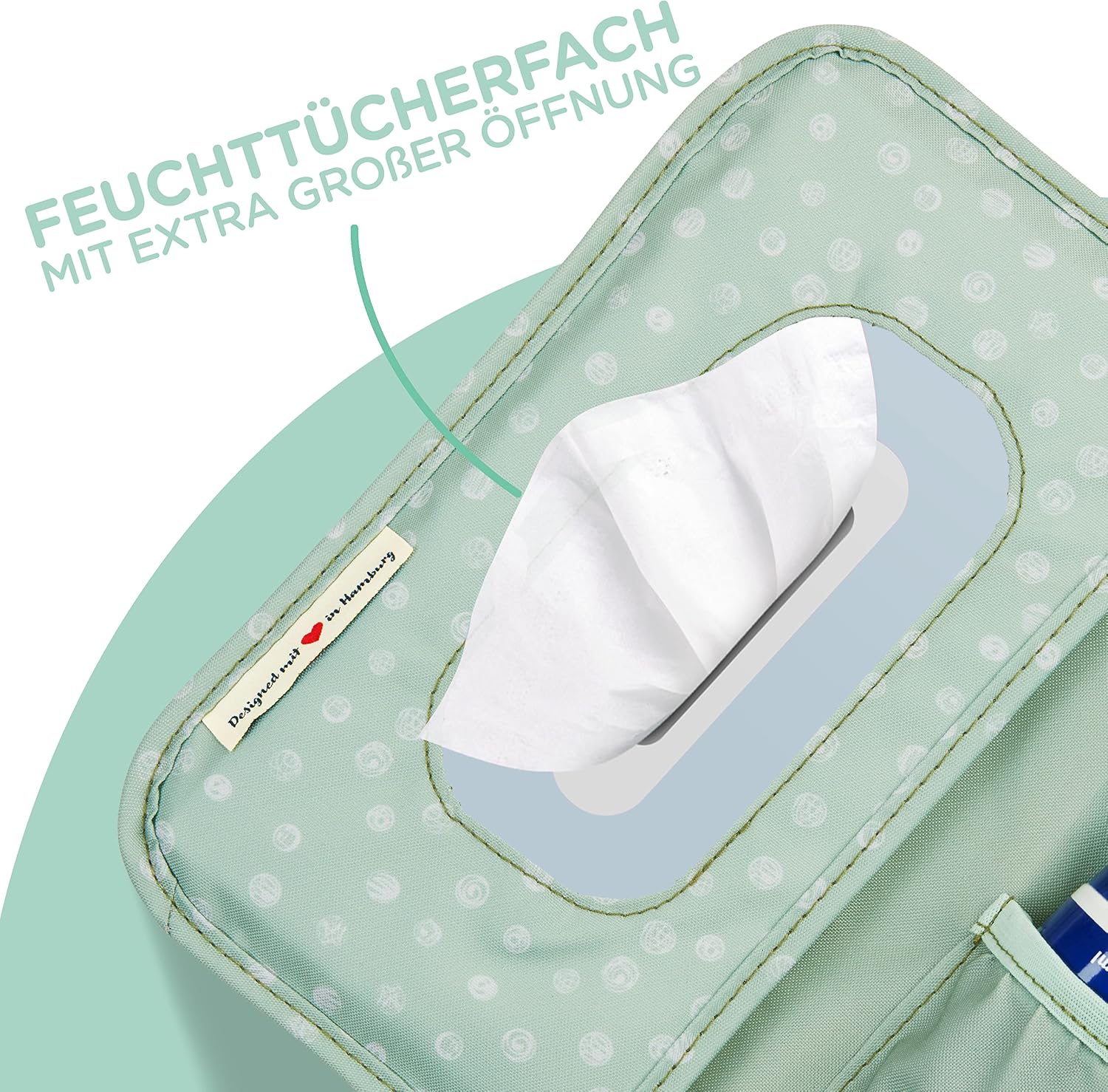 Thumbnail 2 de Jubi Borsa Cambio Neonato con Fasciatoio Portatile – Compatta, Grande Capacità e Organizer per Viaggio e Passeggino