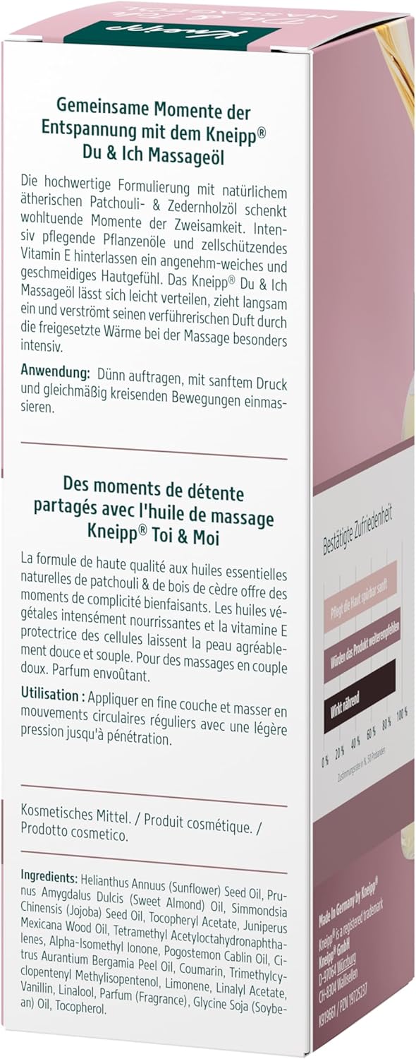 Thumbnail 3 de Kneipp Massageöl „Du & Ich“ mit Zedernholz & Patchouli (100 ml) für Paarmassagen