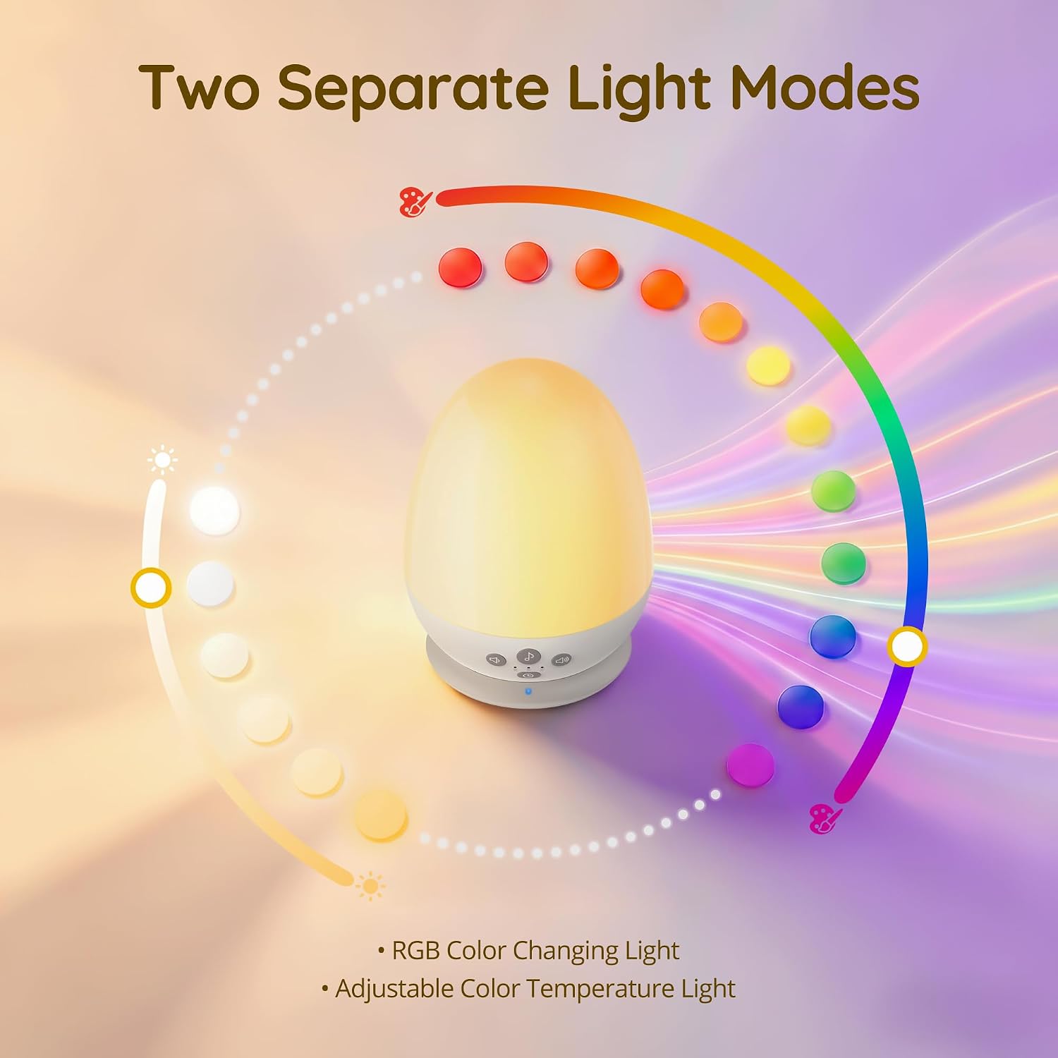 Detalle de Night Light and Sound Machine with 2500mAh Battery
