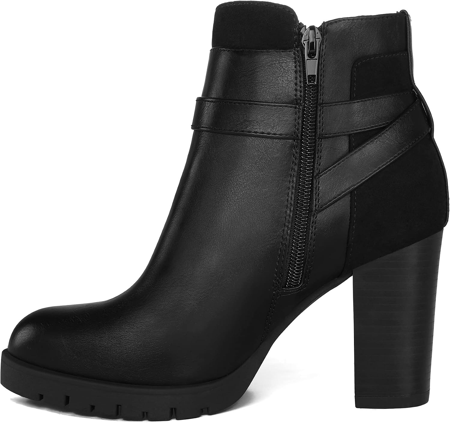 Thumbnail 6 de mysoft Women's Ankle Boots with Side Zip, Wide Fit and 3.2-Inch Heel
