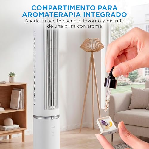 Thumbnail 9 de Ventilador Torre Midea con Mando y Aromaterapia: 4 Velocidades, Oscilación 90° y Sleep
