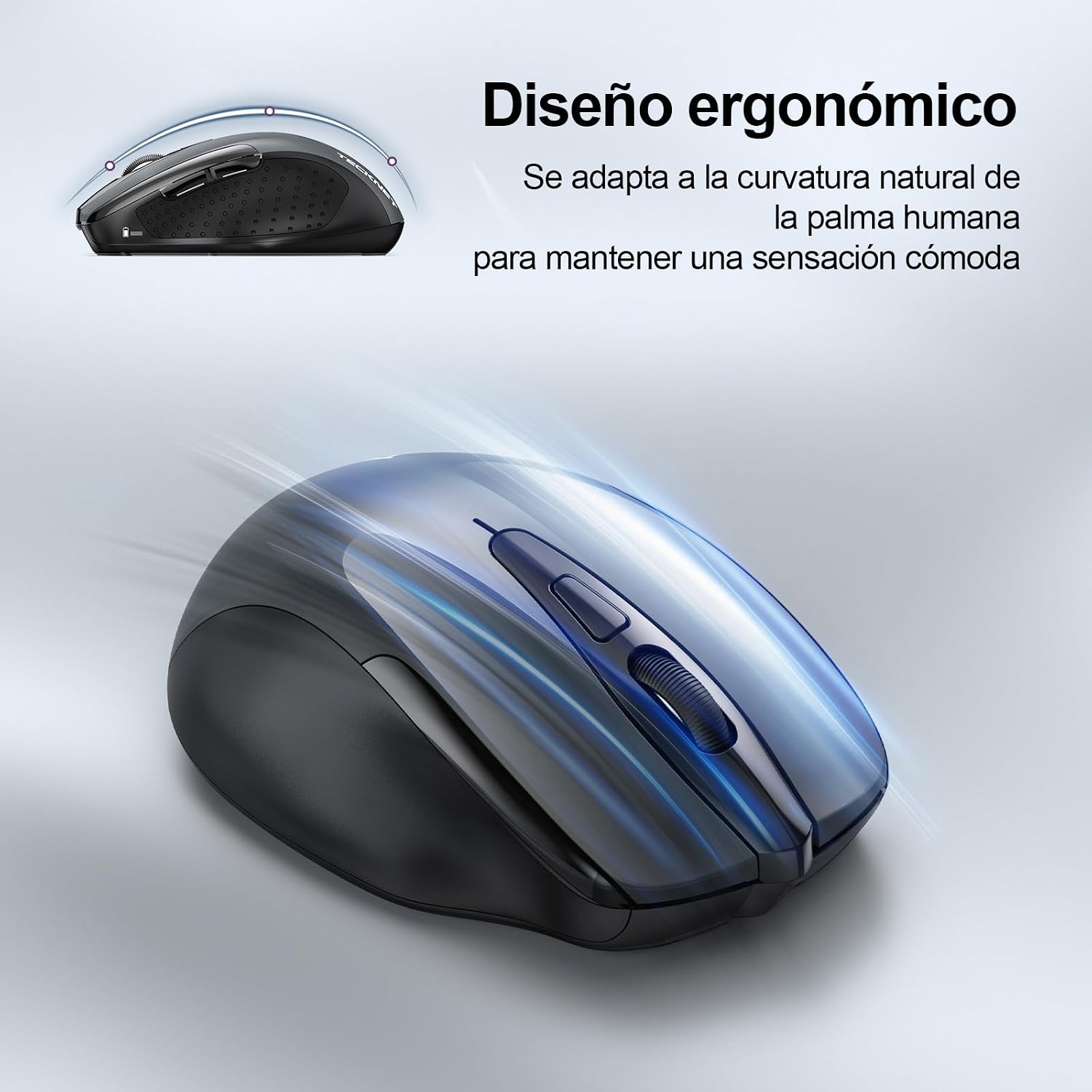 Thumbnail 5 de TECKNET Ratón inalámbrico Bluetooth 4800DPI