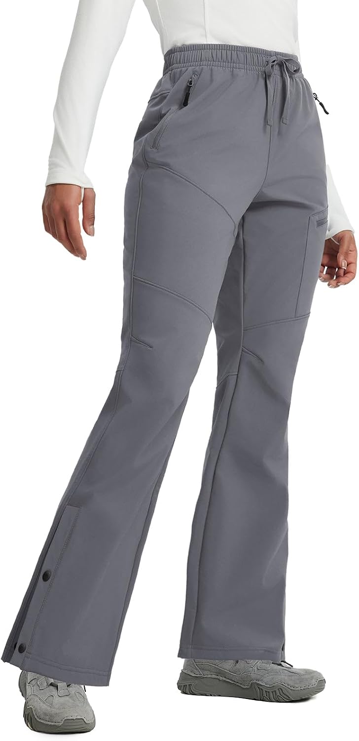 Detalle de baleaf Damen Thermohose Outdoorhose winddicht wasserabweisend