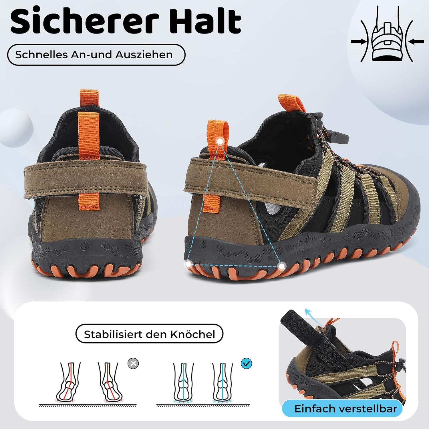 Thumbnail 4 de Mishansha Kinder Sandalen – Outdoor Trekkingsandalen, atmungsaktiv, Gr. 26–38 EU