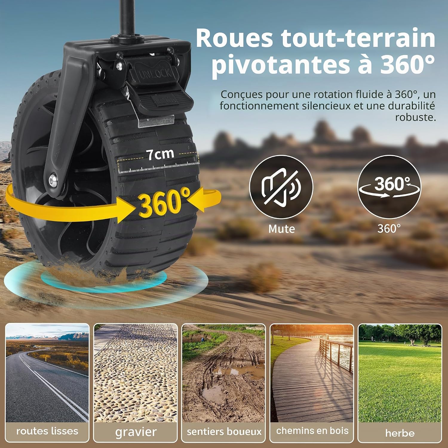 Thumbnail 2 de Naturehike Chariot à Main Pliable – Capacité 120 kg et 70 L, idéal camping et shopping