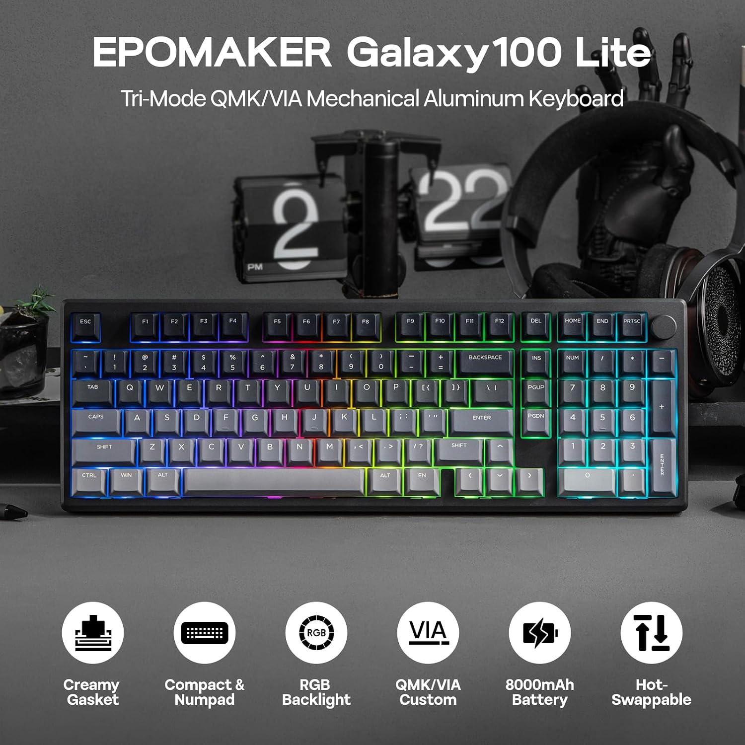 Thumbnail 1 de EPOMAKER Galaxy100 Lite 8000mAh mechanical keyboard