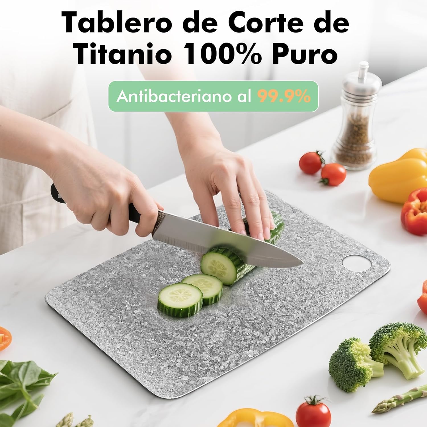 Thumbnail 1 de Tabla de cortar titanio 100% puro