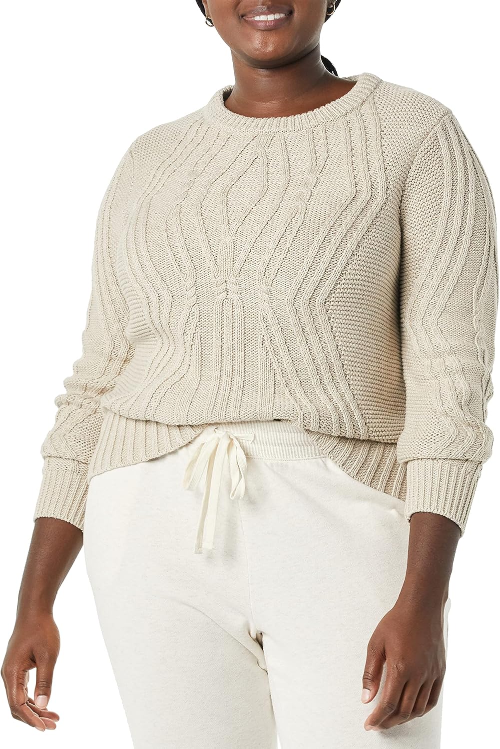 Thumbnail 2 de Amazon Essentials Women’s Regular Fit Cotton Cable Knit Crewneck Jumper