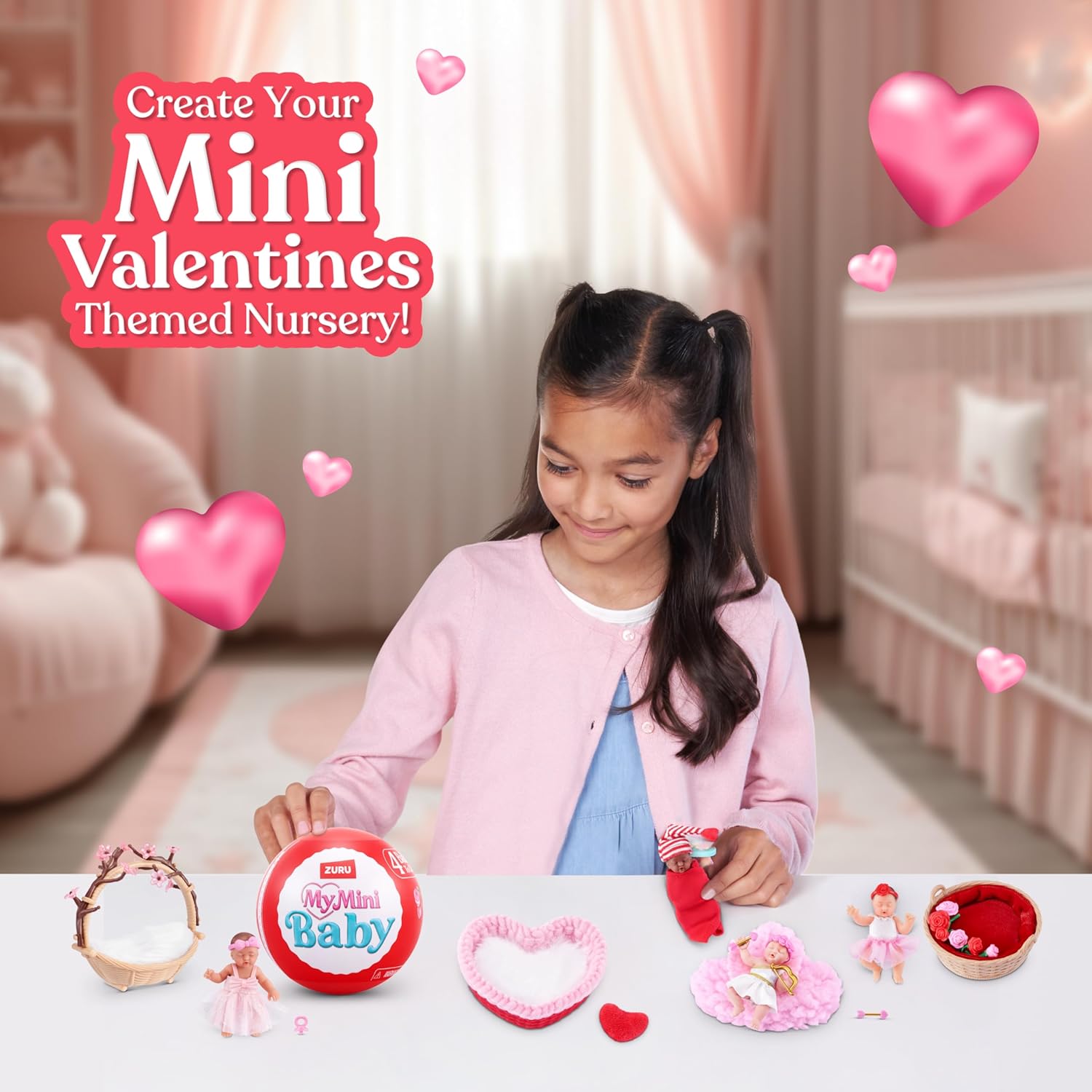 Thumbnail 4 de My Mini Baby Sweet Hearts 2-Pack by ZURU – Ultra-Realistic Mini Baby Dolls with Mystery Accessories