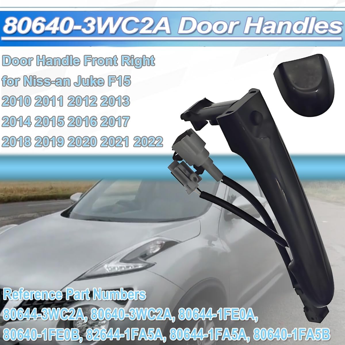 Detalle de ZAMDOE 80640-3WC2A Front Right Exterior Door Handle for Nissan Juke F15 (2010–2022)