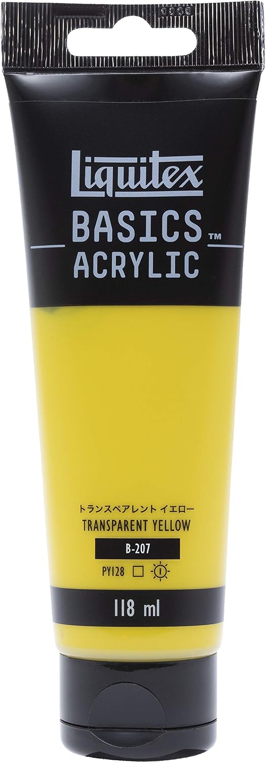 Detalle de リキテックス ベーシックス B-207 トランスペアレントイエロー アクリル絵具 118ml