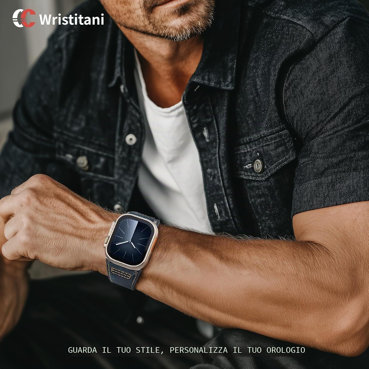 Thumbnail 6 de Wristitani Cinturino in pelle vintage per Apple Watch – compatibile 38–49 mm