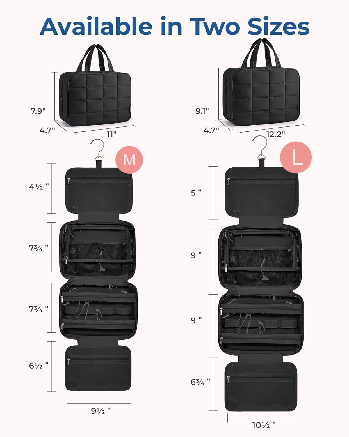 Thumbnail 5 de BAGSMART Hanging Toiletry Bag L 12.2in