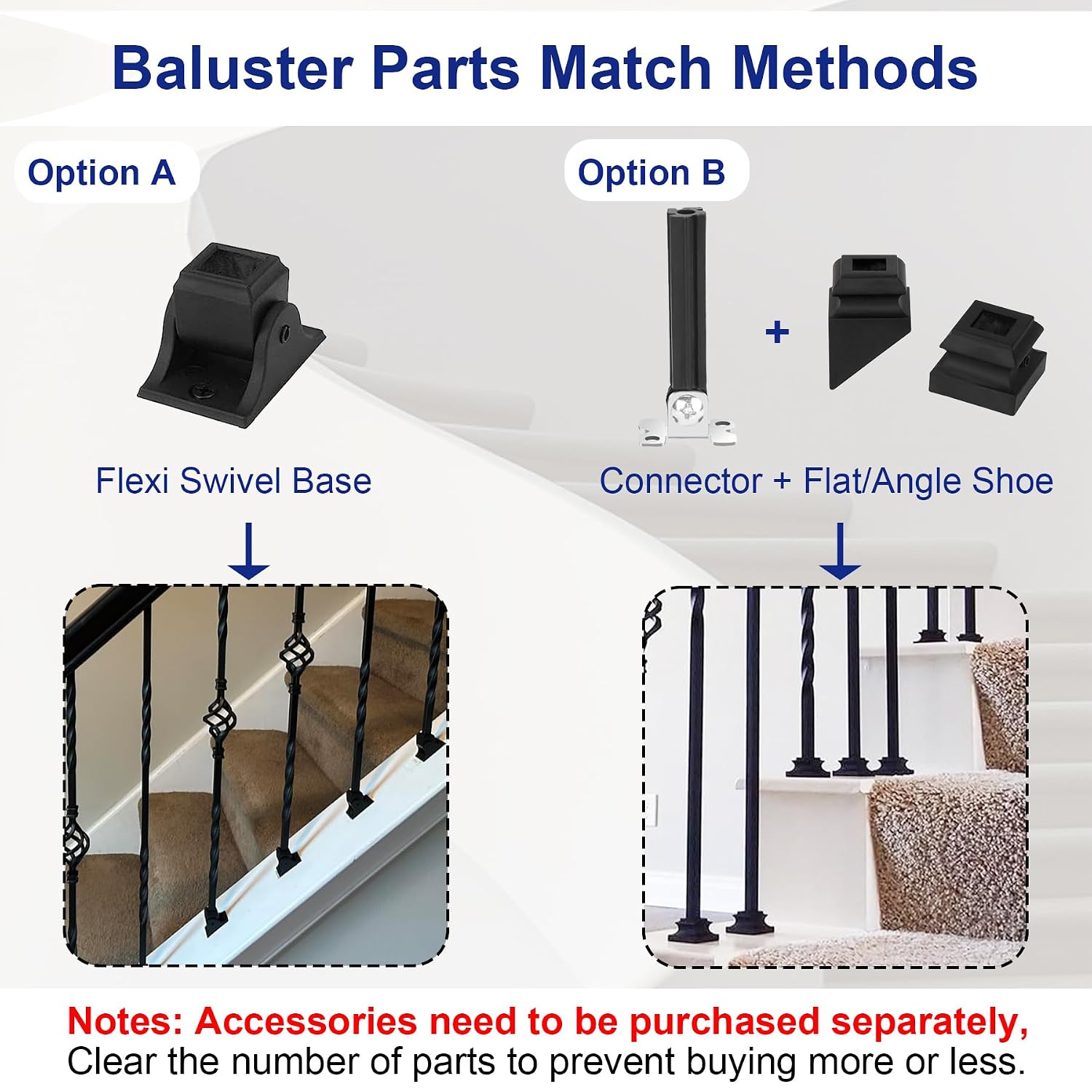 Detalle 2 de Sidasu Iron Balusters 44-inch