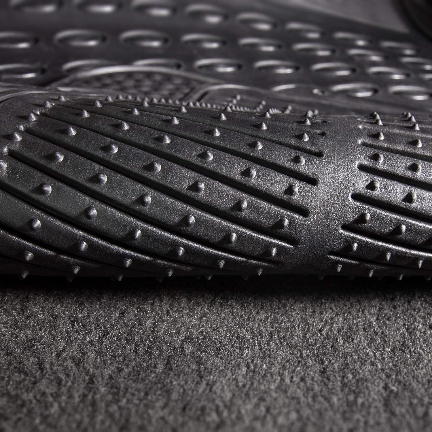 Thumbnail 6 de FH Group Universal Fit Heavy-Duty Rubber Car Floor Mats (Trimmable, ClimaProof) — Gray Full Set
