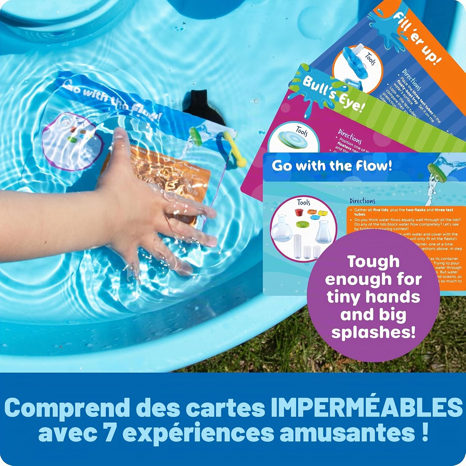 Detalle 2 de Learning Resources LER2945 Splashology Water Lab, kleine blauwe waterexperimenteerset