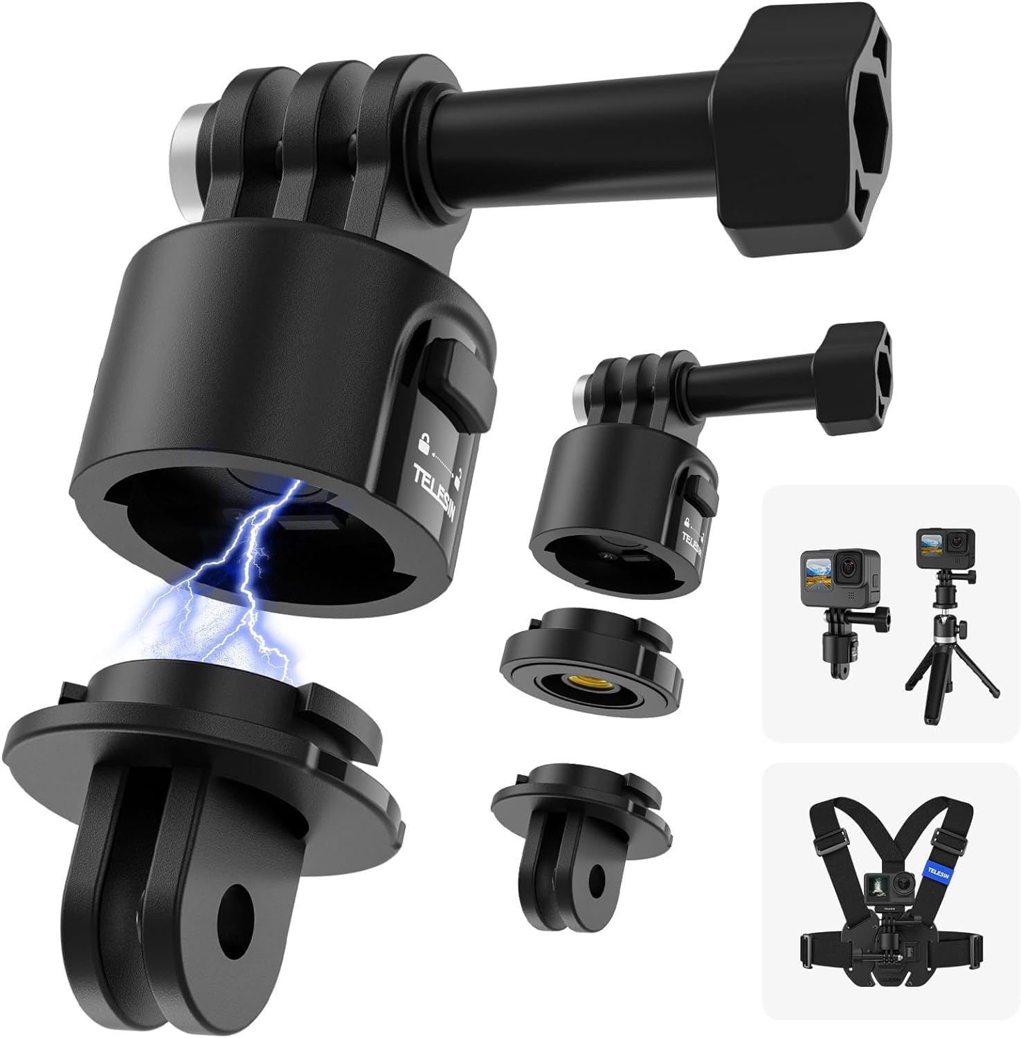 Thumbnail 6 de TELESIN 360° Selfie-Stick Stativ für Actioncams