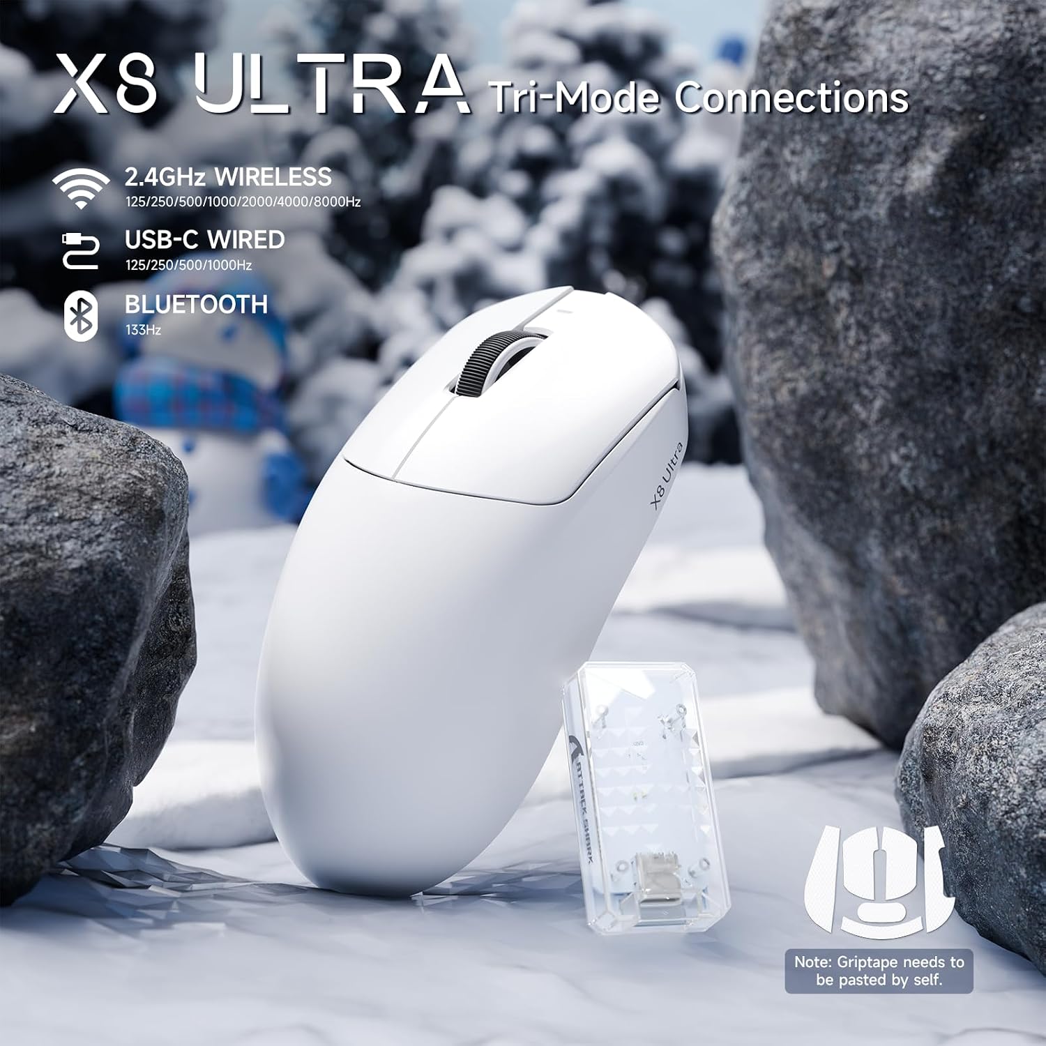 Thumbnail 1 de ATTACK SHARK X8 Ultra Maus 8K Wireless