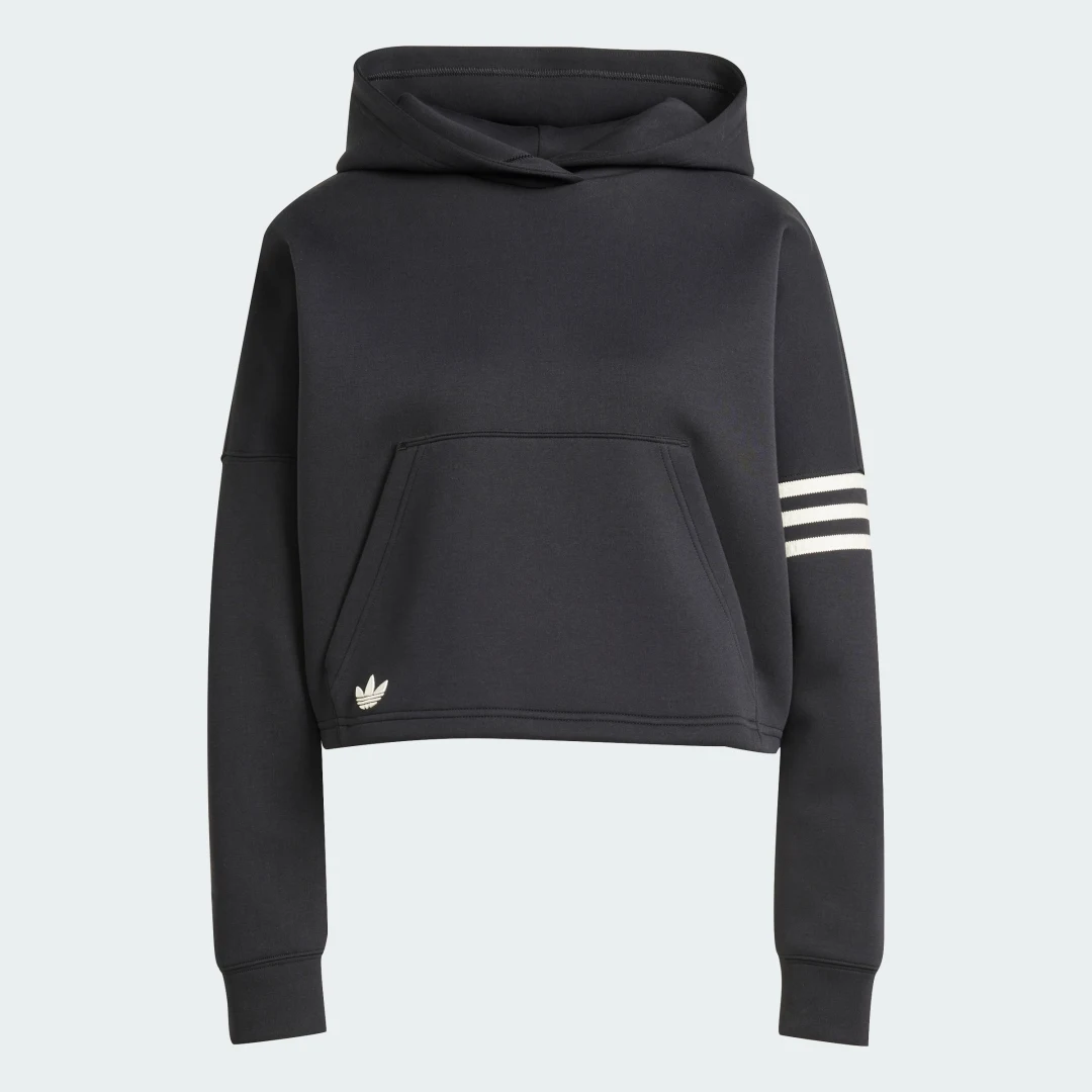 Detalle de Sudadera con capucha Neuclassics de Adidas – Negro