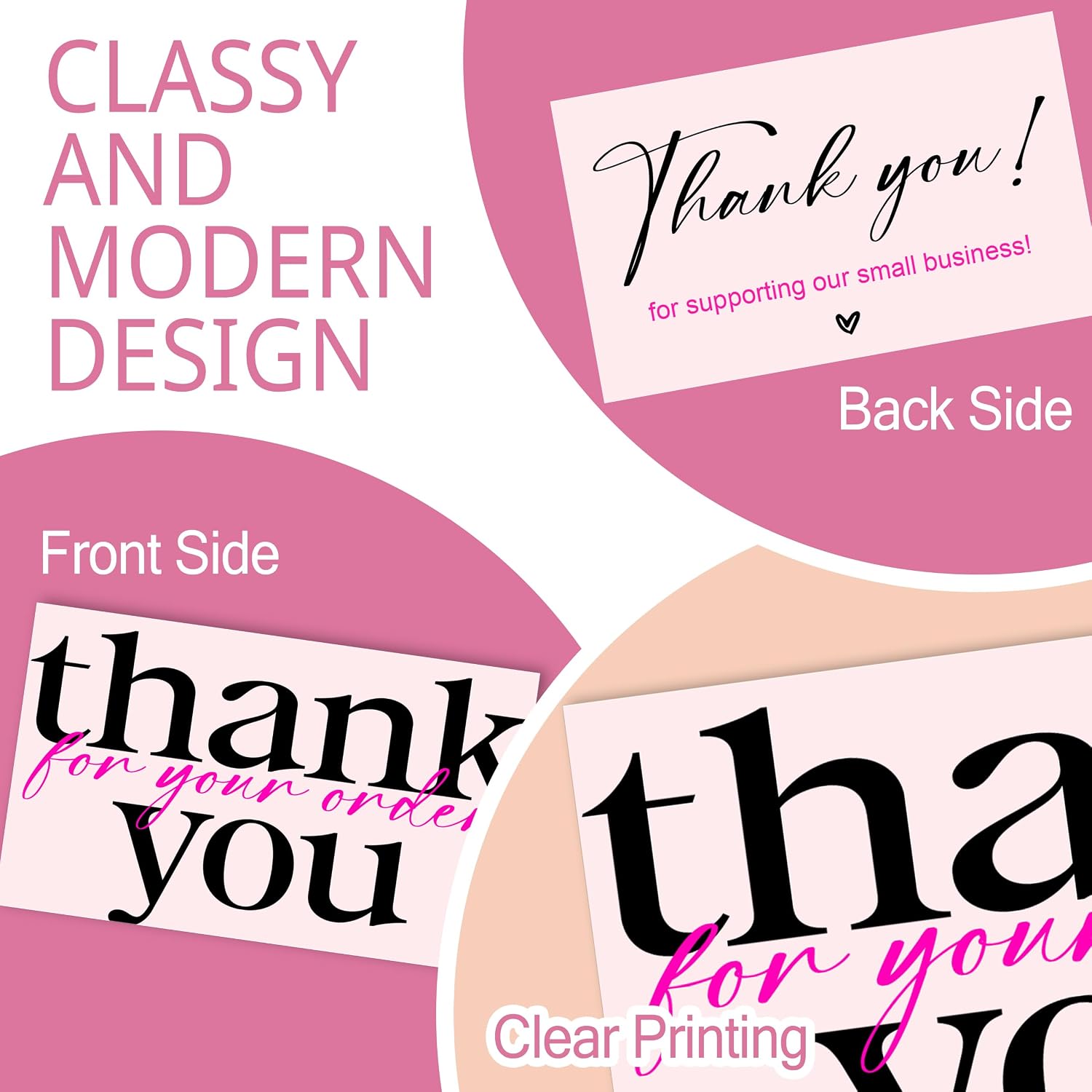 Detalle 2 de RYIGYWE Thank You Cards, 2 x 3.5 in.