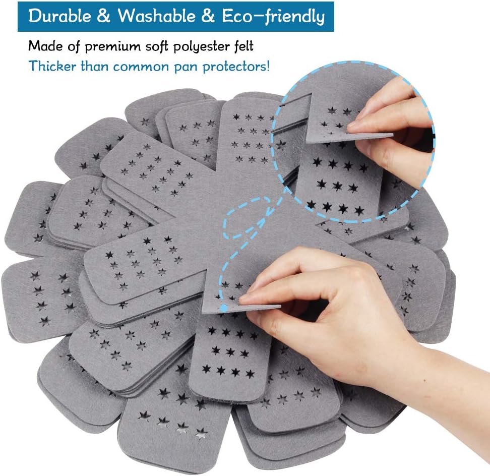 Detalle 2 de Pan Protectors Set of 12 with 3 Sizes - Gray ⌛