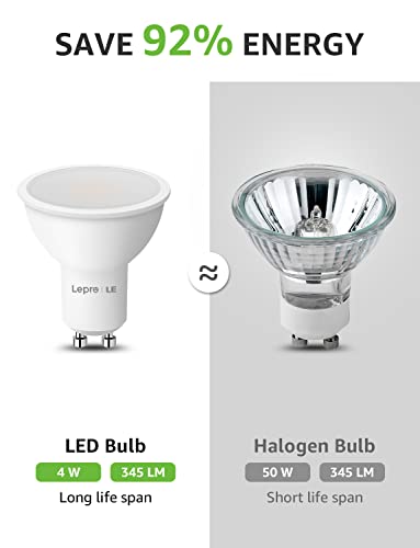 Detalle de Lighting EVER Lepro GU10LED Warmweiß Lampen 4,5 W, 345 lm, 10 Stück – Nicht dimmbar
