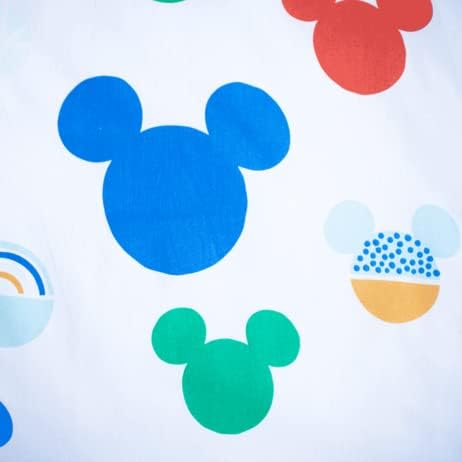 Detalle de Mickey Mouse 000 Baby Bedding Set, 100% Cotton, Blue, Reversible