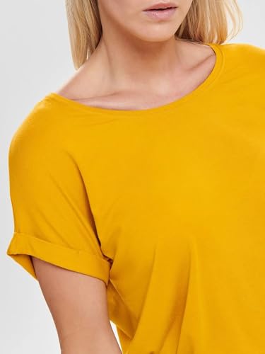 Detalle de ONLY Tops für Damen Basic Kurzarm Rundhals – Vielseitiges Basicshirt von ONLY