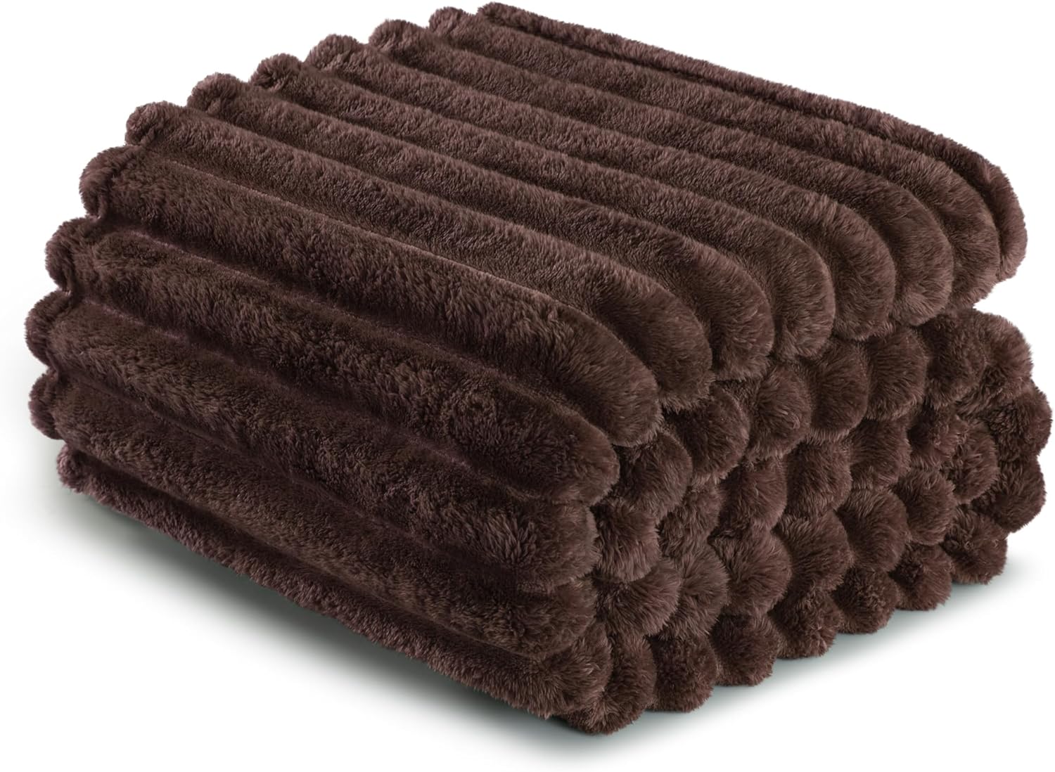 Thumbnail 5 de 230x265cm flannel fleece blanket in coffee
