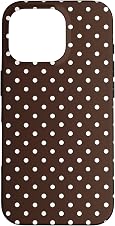 Detalle de Motif à pois marron blanc pour iPhone 16 Pro