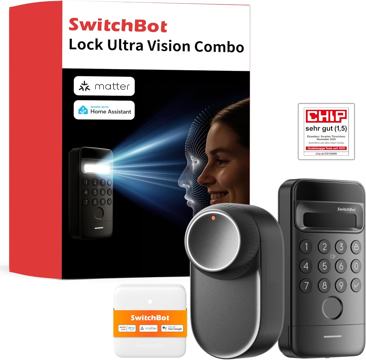 Detalle de SwitchBot Smart Lock Ultra Vision WLAN