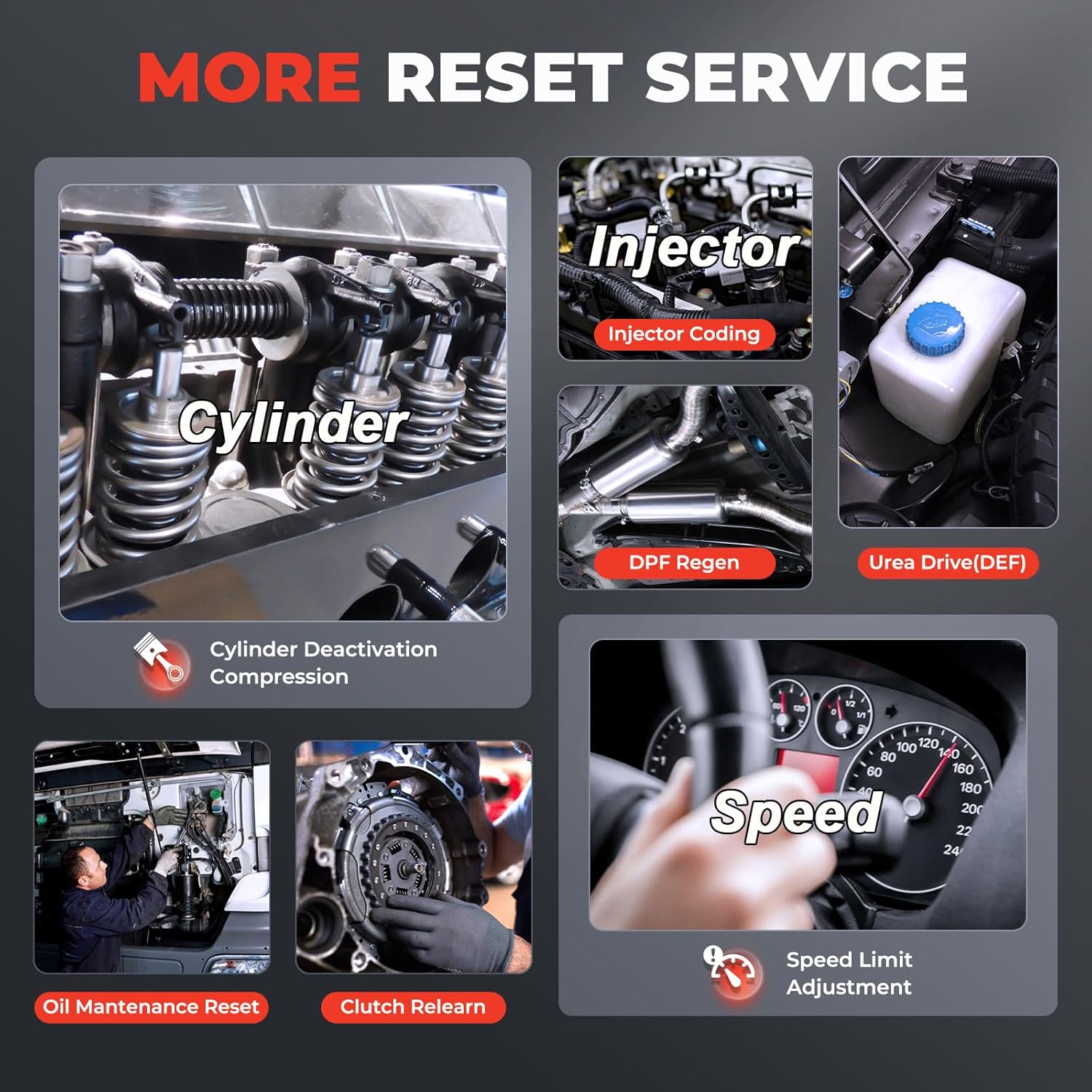 Thumbnail 3 de LAUNCH CRP129HD Heavy Duty Truck Scanner for Diesel Diagnostics, DPF Regen, and Speed Limit Adjust Reset