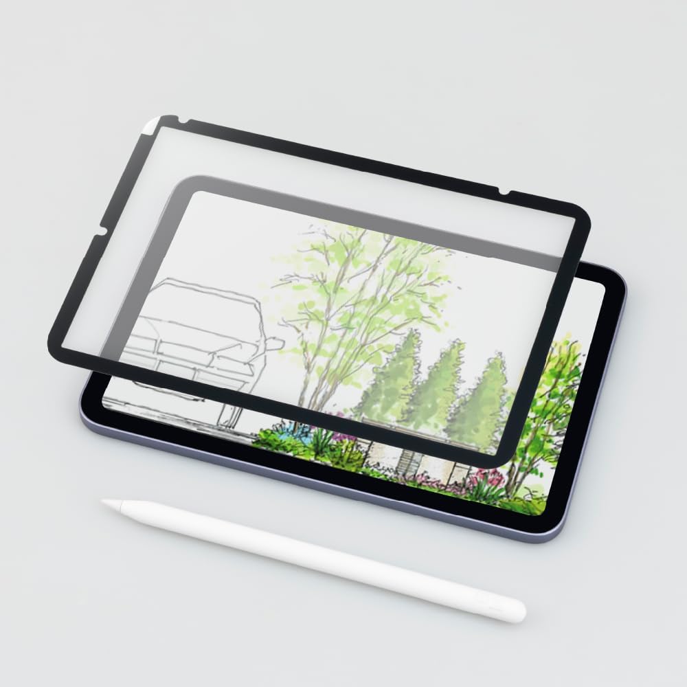 Detalle de ナカバヤシ Z0660 iPad mini用 着脱式ペーパータッチ液晶保護フィルム ケント紙タイプ