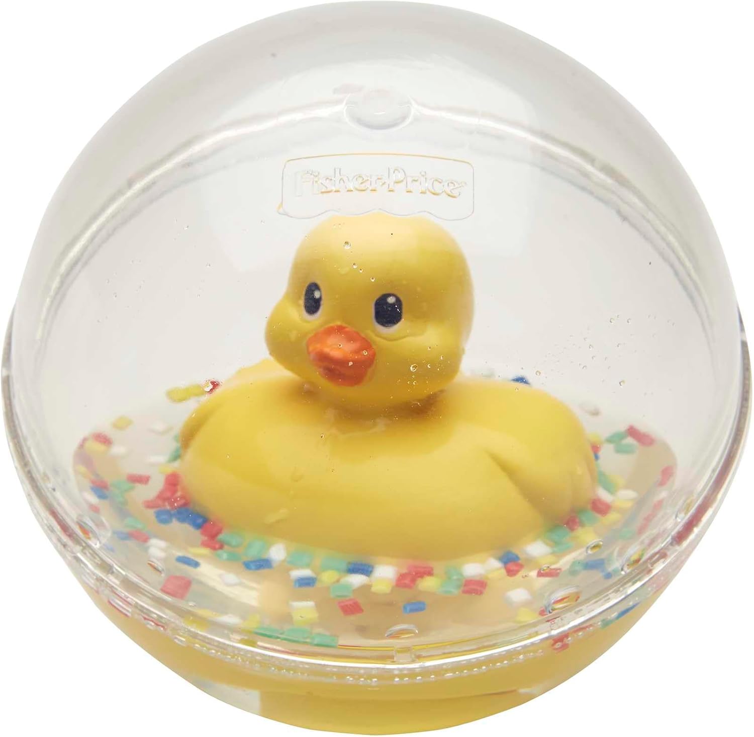 Detalle de Fisher-Price WaterMates Entchenball – Lustige Ente in Kugel mit Konfetti, Baby Spielzeug ab 3 Monaten