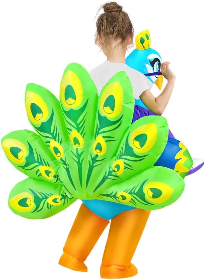Detalle 1 de KOOY Inflatable Peacock Costume, 190T Polyester
