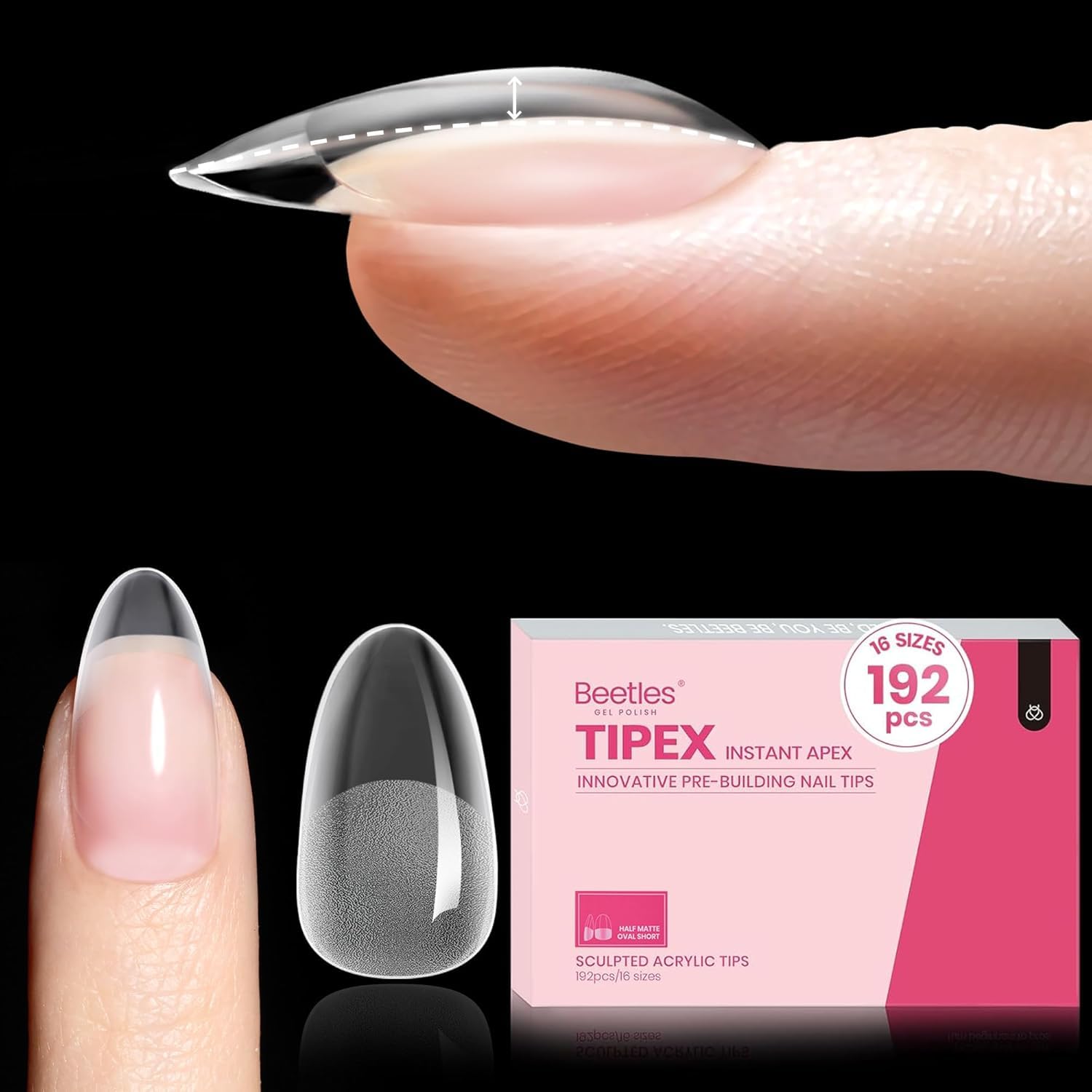 Detalle de Beetles Nail Tips, Short Oval