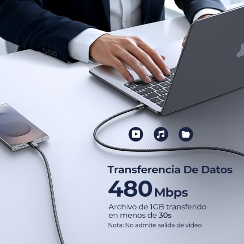 Thumbnail 6 de LISEN 240W: Cable USB C a USB C con carga rápida PD3.1 EPR, 2 m