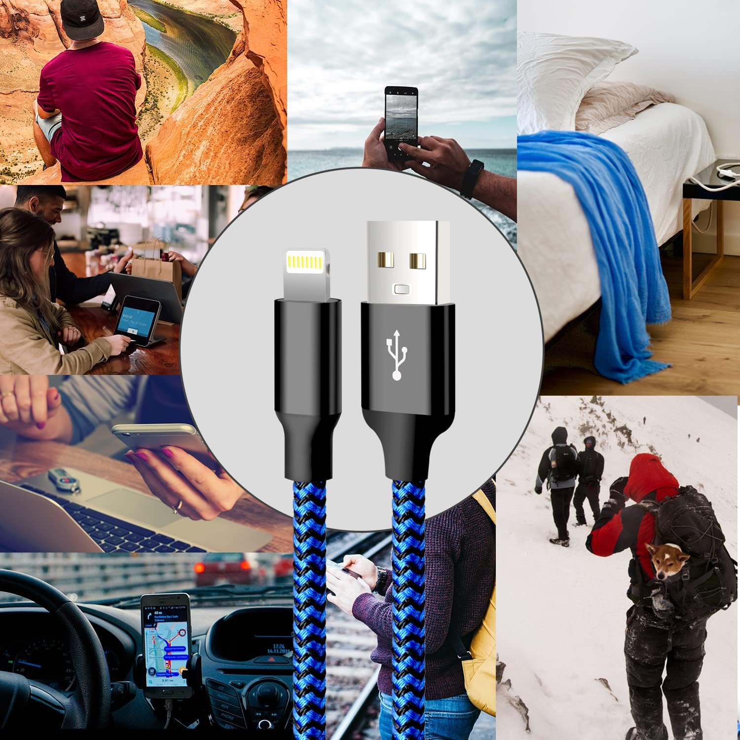 Thumbnail 6 de cugunu iPhone Charger 5-Pack Nylon Lightning Cables