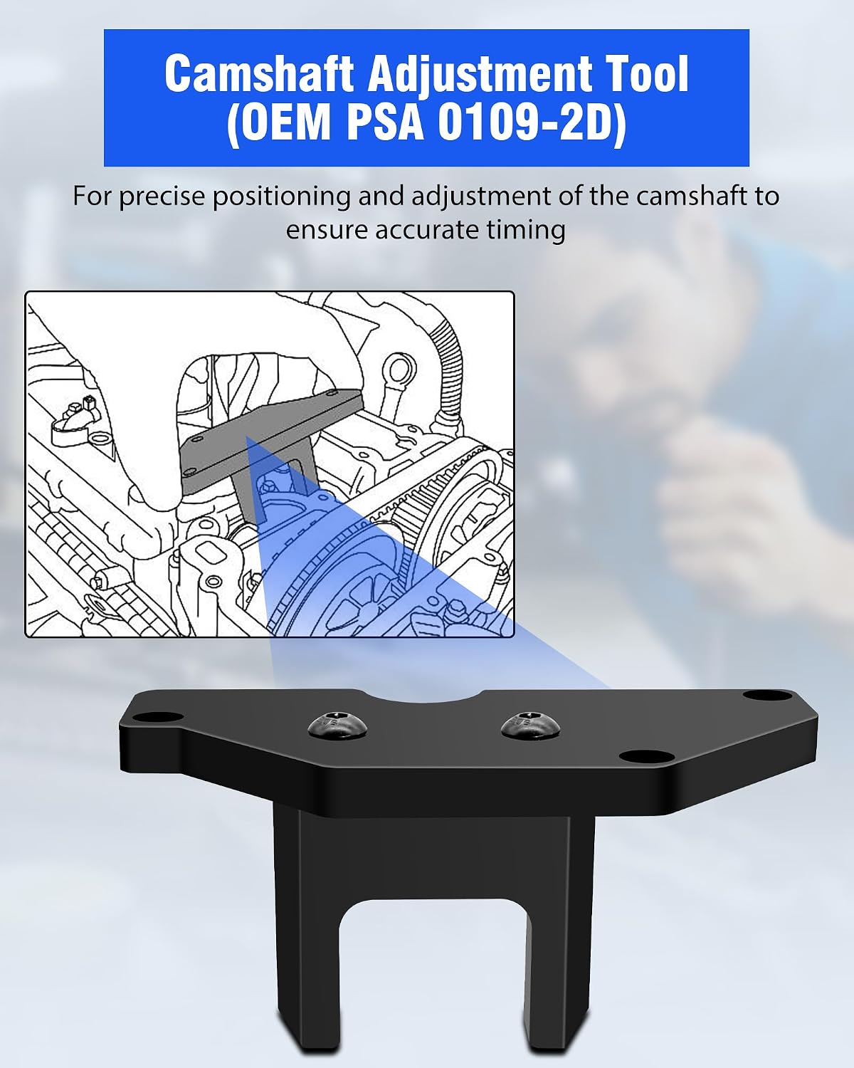 Detalle 2 de RUIZHI kit 8 pezzi strumenti per cinghia di distribuzione e fasatura motori PSA 1.0/1.2