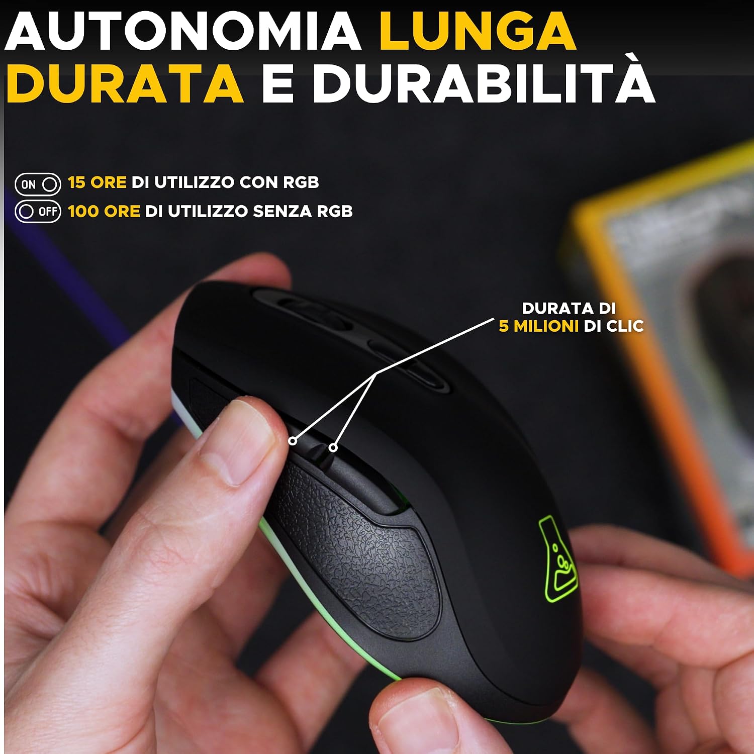 Thumbnail 4 de The G-Lab Kult Krypton mouse gaming wireless 6400 DPI