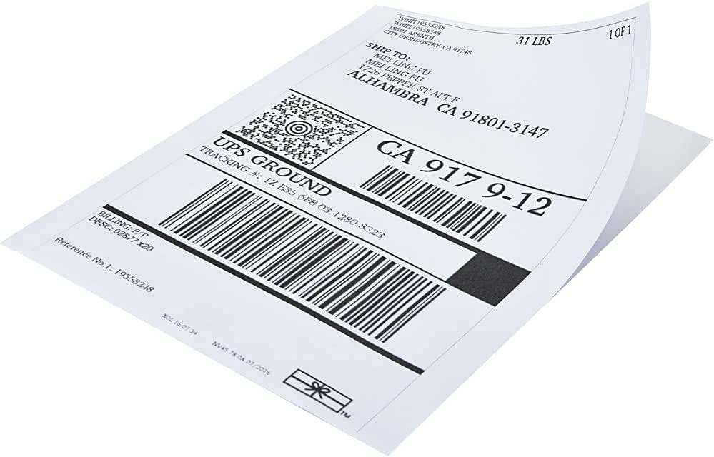 Detalle de LabelMore Printable Sticker Paper, 8.5" x 11", 50 Matte Sheets