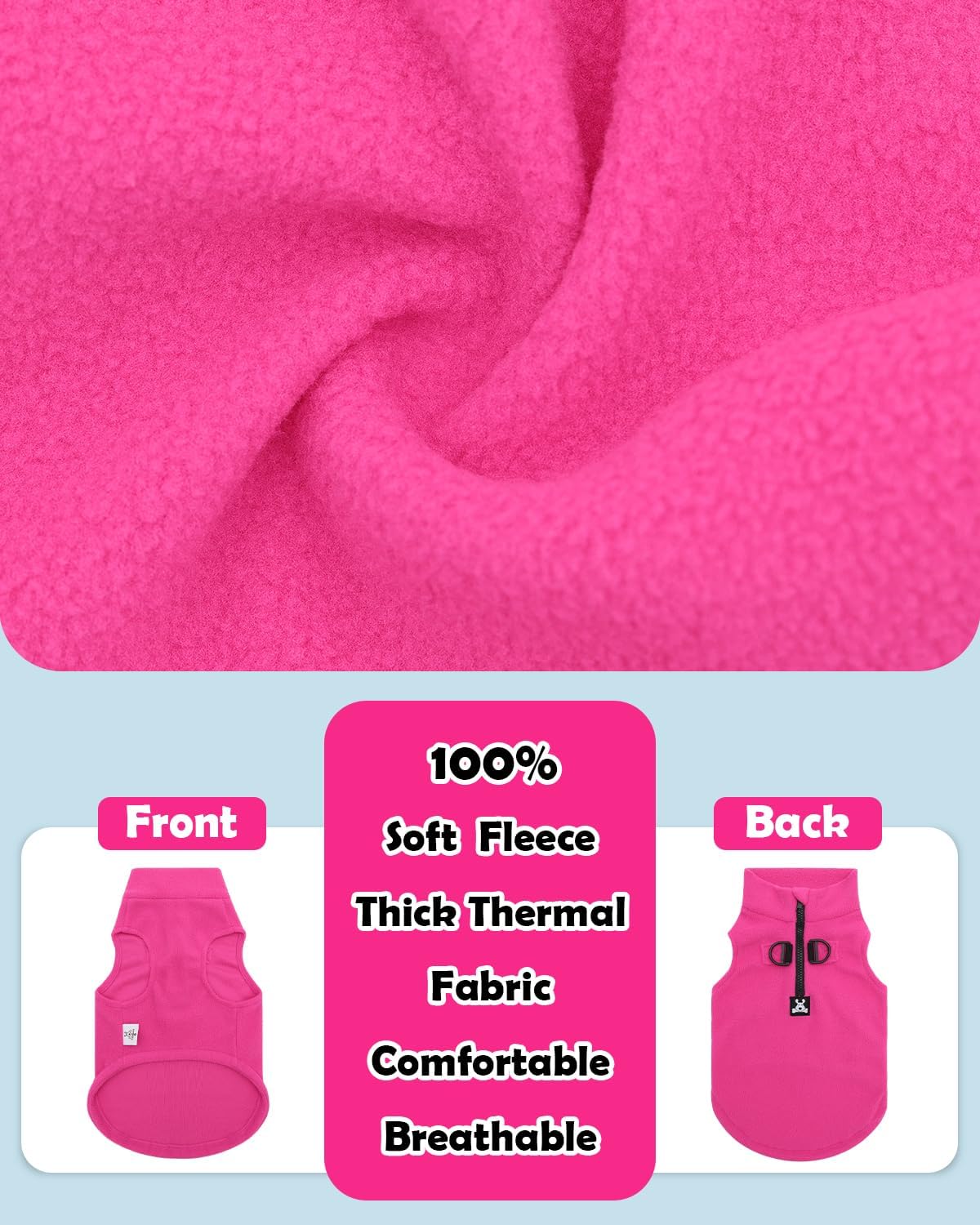 Detalle de CuteBone Fleece Dog Vest DZBX01L